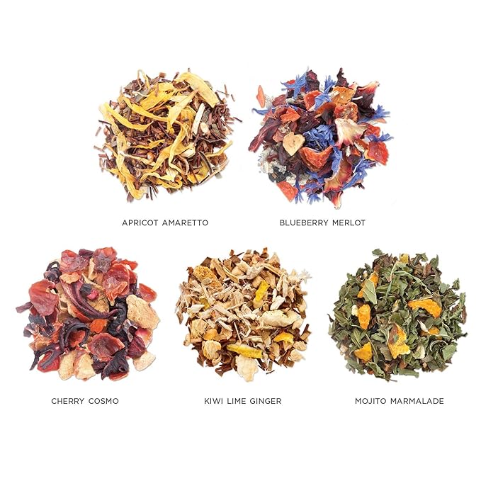 Tea Forte Single Steeps Loose Leaf Herbal Retreat Premium Tea Sampler 15 Count 3 of Each Assorted Blends, Pre-Portioned Single Serve Pouches, Steeps 12 oz