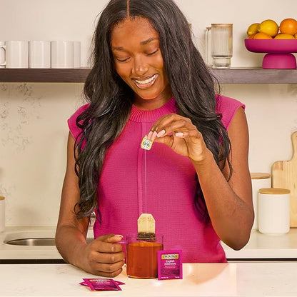 Twinings English Afternoon Black Tea Individually Wrapped Bags, 20 Count (Pack of 1), Smooth & Slightly Sweet, Caffeinated, Enjoy Hot or Iced, 20 Teabags