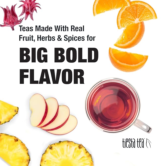 Tiesta Tea - Citrus Sunburst, Loose Leaf, Tropical Citrus Herbal Tea, Premium Blend, Non-Caffeinated Fruit Blend, Make Hot or Iced & Brews Up to 200 Cups, 16 Ounce Resealable Bulk Pouch