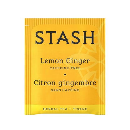 Stash Tea Lemon Ginger Herbal Tea Box of 100 Tea Bags