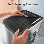 Load image into Gallery viewer, Silonn Ice Makers Countertop, 9 Cubes Ready in 6 Mins, 26lbs in 24Hrs, Self-Cleaning Ice Machine with Ice Scoop and Basket, 2 Sizes of Bullet Ice for Home Kitchen Office Bar Party