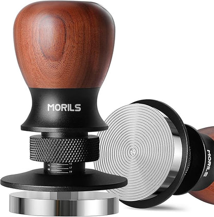 Espresso Tamper 51mm, Coffee Tamper with Spring Loaded Tamper, Adjustable Depth, Stainless Steel Base Espresso Coffee Tamper Fits for All 51mm 52mm Espresso Machine