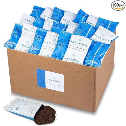 Colombian Coffee Packets – Medium Roast Ground, 1.75oz Bulk Portion Packs for 12-Cup Drip Maker, Pre-Measured Fractional Bags, 100 Count