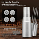 Load image into Gallery viewer, WDT Tool Espresso Distributor Accessory kit &amp;1.7mm Thickness 150μm Mesh Puck Screen &amp; 8 Magnets dosing ring Compatible with Breville Portafilter (WDT +54MM silver dosing ring&amp;Puck Screen)