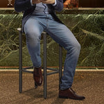 Load image into Gallery viewer, Athena Collection Bar Stools Set of 2, 26 Inches Counter Height Bar Stools Backless with Metal Legs and Footrest, Wood Barstools for Home, Kitchen Island, Counter, Grey