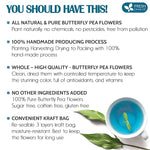 Load image into Gallery viewer, FreshDrinkUS, Premium 16oz Blue Butterfly Pea Flowers Dried – Premium Whole Flower Herbal Tea – Vibrant Blue Natural Color – Caffeine-Free Loose Flower Tea. Vegan