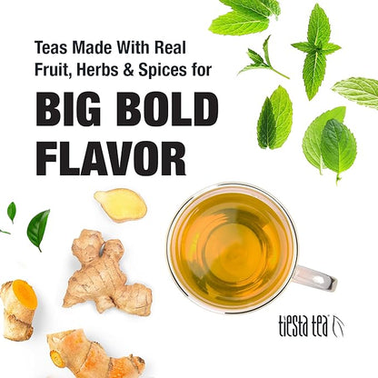 Tiesta Tea - Ginger Citrus Herbal Loose Leaf Tea, Lemon Ginger with Mint and Chamomile, Caffeine-Free, Hot or Iced, Refillable Tin, Makes Up to 50 Cups, 3 Ounce