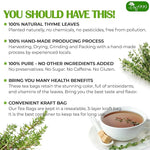 Load image into Gallery viewer, TOG999, Premium 120 Thyme Leaf Tea Bags, 100% Natural &amp; Pure Thyme Leaves. Loose Leaf Thyme Herbal Tea. Thyme Leaf Tea. No Sugar, No Caffeine, No Gluten, Vegan.