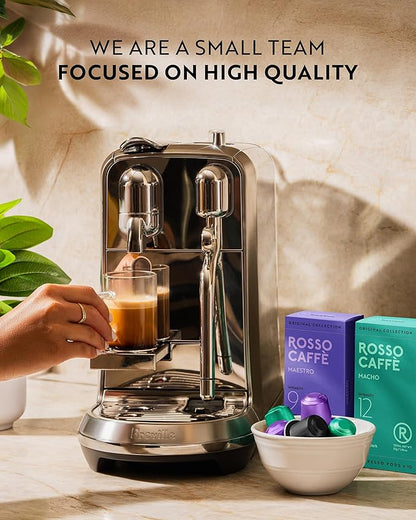 ROSSO CAFFÈ 60 Espresso Coffee Pods for Nespresso Original Machines - Pack of Rich and Bold Capsules, 3 Premium Intense Dark Flavors