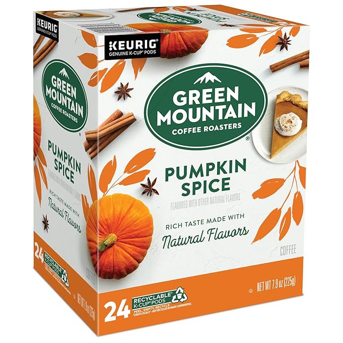 Green Mountain Coffee Roasters Pumpkin Spice Coffee, Keurig Single-Serve K-Cup Pods, Light Roast, 96 Count