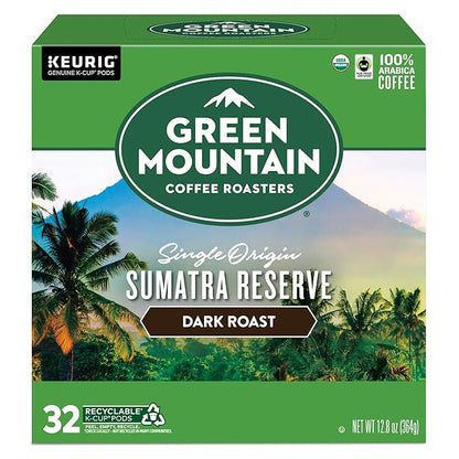 Green Mountain Coffee Roasters Sumatra Reserve Coffee, Keurig Single-Serve K-Cup pods, Dark Roast, 32 Count