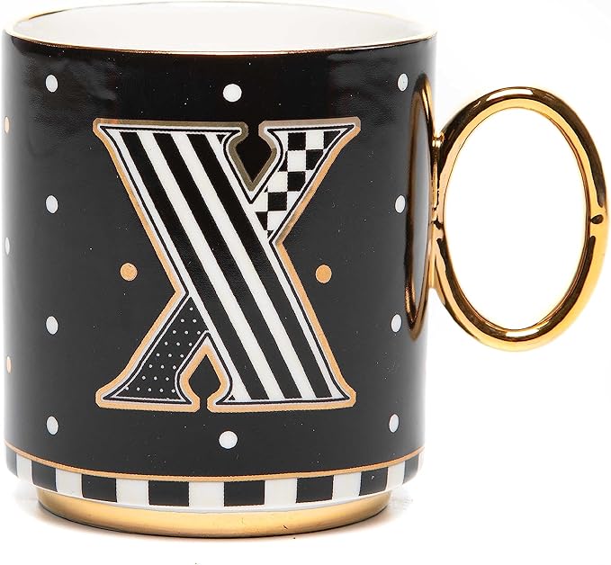 MACKENZIE-CHILDS My Mug, Decorative Ceramic Coffee Mug with Handle, X