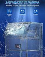 Load image into Gallery viewer, Commercial Gourmet Ice Maker, 120Lbs/24H Spray Ice Machine with 55Lbs Storage, Self-Cleaning &amp; Adjustable Ice Thickness, Stainless Steel Freestanding Under Counter for Crystal Clear Nugget Ice Making