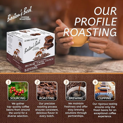 Boston’s Best - Brownie Toffee Flavored Delicious Gourmet Coffee Compatible with Keurig Coffee Maker, 1 Count (42 Single Serve Medium Roast Cups)