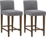 Load image into Gallery viewer, CHITA Counter Height Bar Stools Set of 2, 27" H Seat Height Upholstered Barstools, Fabric in Fog Grey