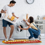 Load image into Gallery viewer, Ottomanson 20" x 59" Oval Laundry Room Rug - Non-Slip Mat for Laundry &amp; Mudroom - Durable, Stain-Resistant, and Easy to Clean - Perfect for High-Traffic Areas - Runner Rug for Entryway, Yellow/Red