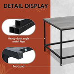 Load image into Gallery viewer, SENIG Small Coffee Table, Modern Industrial Style Rectangular Table, Grey Wood and Sturdy Metal Side End Table, Rustic Accent Functional Coffee Table for Living Room,31.5 x 20 x 16