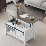 Load image into Gallery viewer, VINGLI 36" Coffee Table with Lifting top, Farmhouse Coffe Table with Storage, Small Lift Top Coffee Tables for Living Room, Rectangular Wood Center Table for Home Decor, White Oak