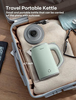 Load image into Gallery viewer, Sekaer Small Electric Tea Kettle Stainless Steel 0.8L Portable Travel Hot Water Boiler, Mini Electric Coffee Kettle with Auto Shut-Off &amp; Boil Dry Protection, Cordless Base &amp; Green