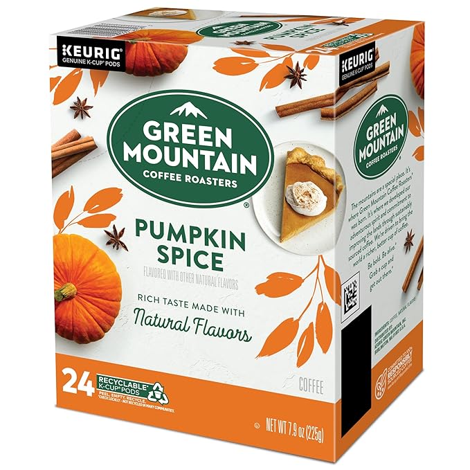 Green Mountain Coffee Roasters Pumpkin Spice Coffee, Keurig Single-Serve K-Cup Pods, Light Roast, 96 Count