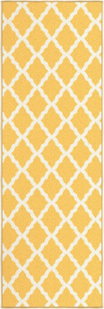 Load image into Gallery viewer, Ottomanson Hallway Runner Rug 20" x 59" Non Slip Trellis Area Rugs Easy to Clean Laundry Rug Runner Durable &amp; Pet Friendly Floor Carpet Runners for Hallways Entryway Living Room Kitchen, Yellow