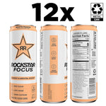 Load image into Gallery viewer, Rockstar Focus, White Peach, 12 Fl Oz Cans (Pack of 12