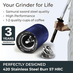 Load image into Gallery viewer, Manual Coffee Grinder by Alpaca Ventures - Stainless Steel Conical Burr Coffee Grinder Manual with Adjustable Setting Double Bearing Hand Espresso Grinder Perfect for Home, Office and Camping