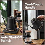 Load image into Gallery viewer, Stariver Gooseneck Electric Kettle, 0.8L Electric Tea Kettle Tea Pot, Pour Over Coffee Kettle with Stainless Steel Inner Lid &amp; Bottom, Water Boiler with Auto Shut Off and Boil Dry Protection, Black