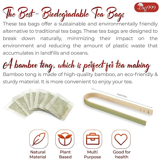 TOG999, 60 Tea Bags for Hormone Balance Menstrual Cycle Support, 100% Natural & Pure from Red Raspberry Leaves with Spearmint Flavor. Natural Material Tea Bags. No Sugar, No Caffeine, Vegan. (60 Teabags)