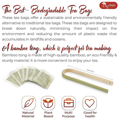 TOG999, 60 Tea Bags for Hormone Balance Menstrual Cycle Support, 100% Natural & Pure from Red Raspberry Leaves with Spearmint Flavor. Natural Material Tea Bags. No Sugar, No Caffeine, Vegan. (60 Teabags)