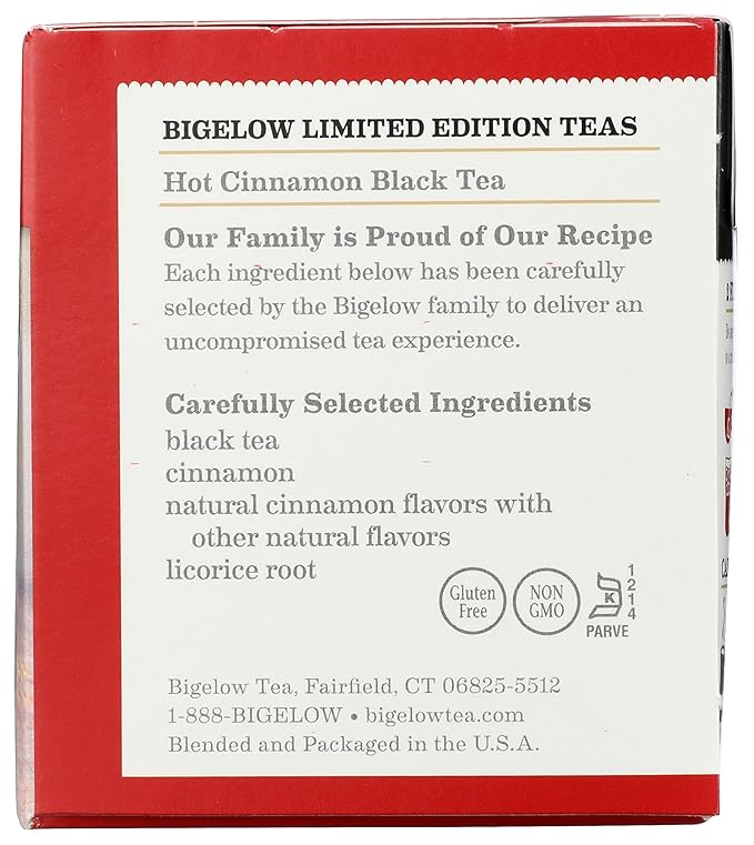 Bigelow Sweet Cinnamon Dolce Black Tea (Caffeinated), 18 count