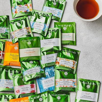 Palais des Thés - Hammam Rooibos Tea - Caffeine-Free Rooibos, Rose & Red Berries - Premium Tea Bags, Serves 20 Cups