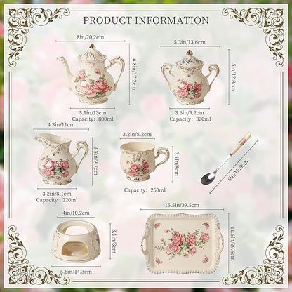 Ceramic Cup Plate&Tea Set (13, Four Persons)