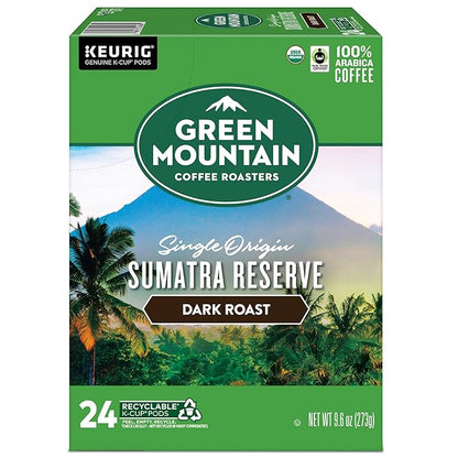 Green Mountain Coffee Roasters Sumatra Reserve Coffee, Keurig Single-Serve K-Cup pods, Dark Roast, 96 Count