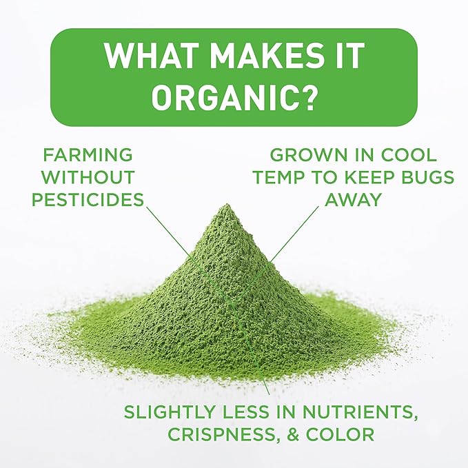 Aiya Certified USDA Organic Culinary Grade Matcha Green Tea Powder - Ideal for Baking, Lattes, Smoothies - Gluten-Free & Non-GMO - 100g Bag (3.53 oz)