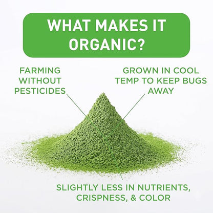 Aiya Certified USDA Organic Culinary Grade Matcha Green Tea Powder - Ideal for Baking, Lattes, Smoothies - Gluten-Free & Non-GMO - 100g Bag (3.53 oz)