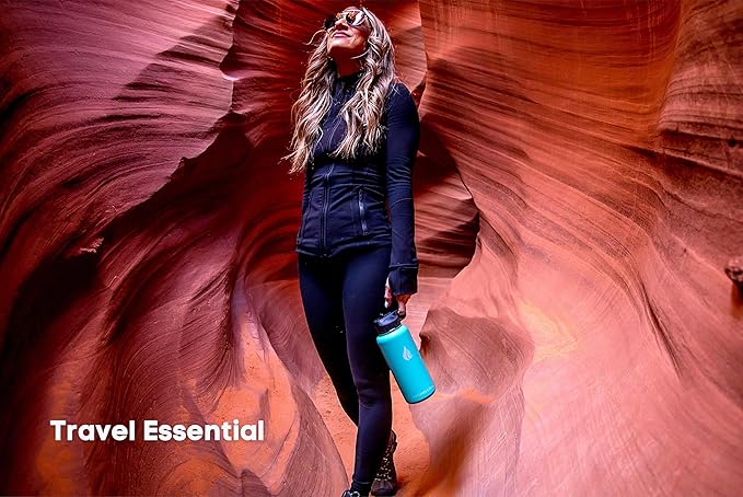 HYDRO CELL Stainless Steel Insulated Water Bottle with Straw - For Cold & Hot Drinks - Metal Vacuum Flask with Screw Cap and Modern Leakproof Sport Thermos for Adults (Teal 32oz)