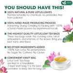 Load image into Gallery viewer, FreshDrinkUS, Premium 75 Lotus Leaf Tea Bags, 100% Natural &amp; Pure from Lotus Leaves. Loose Leaf Lotus Herbal Tea. Made with Eco-Conscious Tea Bags. No Sugar, No Caffeine, No Gluten, Vegan.