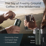 Load image into Gallery viewer, Manual Coffee Grinder by Alpaca Ventures - Stainless Steel Conical Burr Coffee Grinder Manual with Adjustable Setting Double Bearing Hand Espresso Grinder Perfect for Home, Office and Camping