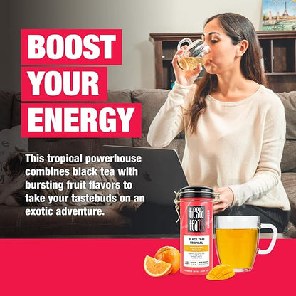 Tiesta Tea - Black Thai Tropical, Loose Leaf, Mango Citrus Black Tea, Premium Blend, High Caffeinated, Make Hot or Iced & Brews up to 50 Cups, 4.5oz Refillable Tin