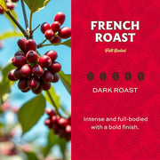 Lion Coffee French Roast Coffee Pods - Single-Serve Pods - Bold Dark Roast - Arabica Coffee - Compatible with Single-Serve Brewing Systems - 12 Count Box