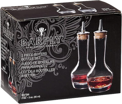 Barfly Bitters Bottle - M37189/M37191, Glass, 3 oz (90 ml), Set of 2