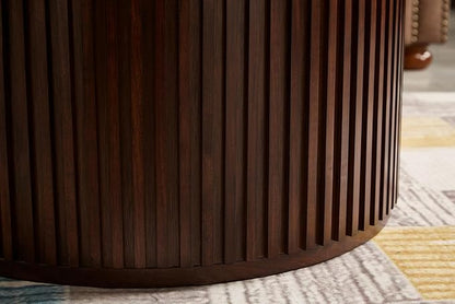 Round Coffee Table for Living Room, Lift Top Coffee Table with Large Storage Compartment, Wood Center Table for Office, No Need Assembly (31x31x16 in)