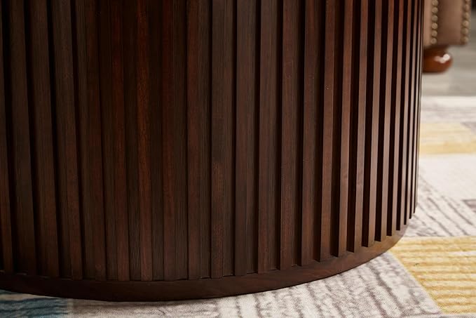 Round Coffee Table for Living Room, Lift Top Coffee Table with Large Storage Compartment, Wood Center Table for Office, No Need Assembly (31x31x16 in)