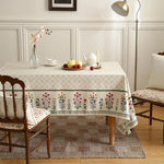 Load image into Gallery viewer, Designer Vintage Linen Floral Tablecloth Rectangular,Fall Colorful Modern Table Cloth,Anti-Wrinkle Decor Tablecloths for Dining Thanksgiving Kitchen Christmas,55"*87"-Bertina E