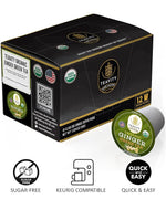 Load image into Gallery viewer, Green Tea &amp; Ginger Tea Pods for Keurig - Caffeinated, Organic, Dye Free, Unsweetened, Herbal Blend for K Cup Machines - Hot or Iced (36 Tea Pods)