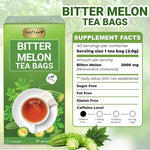 Load image into Gallery viewer, LeafLea 80 Bitter Melon Tea Bags, Premium Dried Momordica Charantia (Melon Amargo, Gohyah) Herbal Fruit Tea | Supports Wellness and Digestion | Caffeine-Free, Sugar-Free, Vegan, Pack of 2