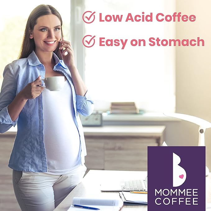 Mommee Coffee - Decaf | Low Acid, Organic, Fair Trade, Water Processed | Ground, 22 oz.