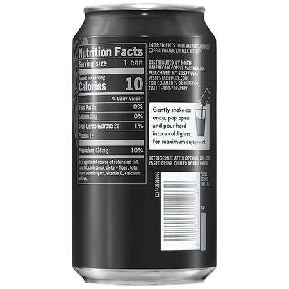 Starbucks - RTD Coffee Nitro Cold Brew, Black Unsweetened, 9.6 fl oz Cans (8 Pack), Iced Coffee, Cold Brew Coffee, Coffee Drink