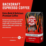 Load image into Gallery viewer, Fire Department Coffee - Gives Back to Firefighters - Backdraft Espresso Ground Coffee - Smooth &amp; Rich - Roasted in the USA - Handcrafted with Premium Coffee Beans - Veteran Owned - 12 oz